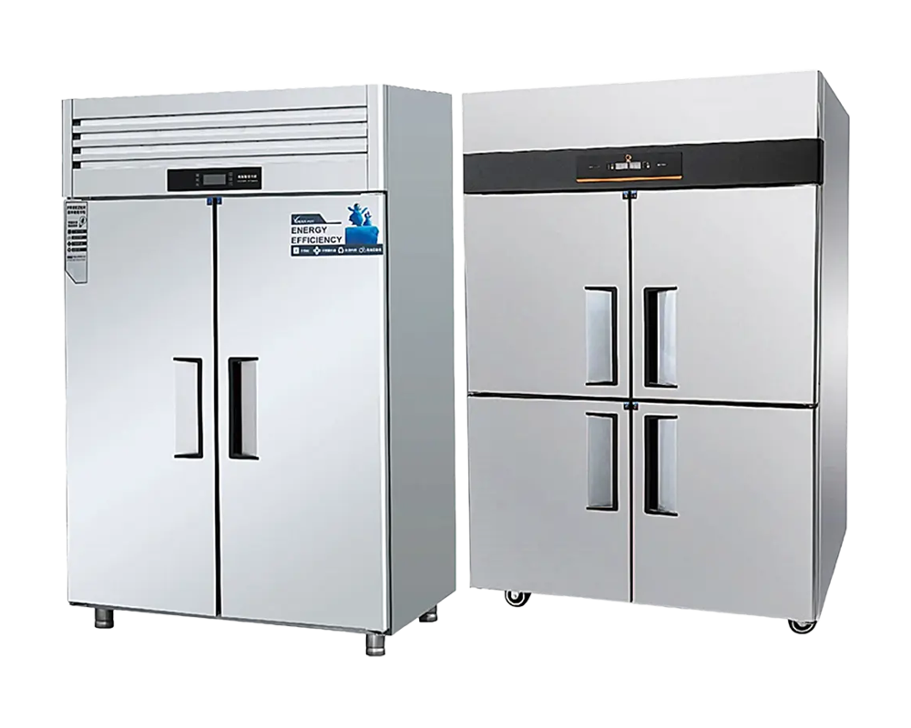 การควบคุมอุณหภูมิแบบ Dual การทำความเย็นโดยตรงตู้เย็นแบบเข้าถึงในเชิงพาณิชย์